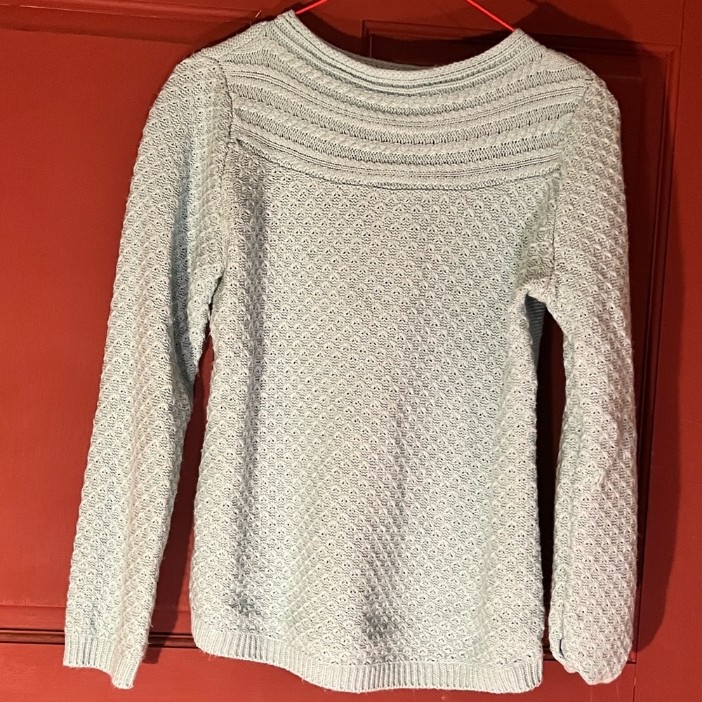 Light blue scoop next sweater